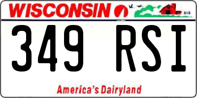 WI license plate 349RSI