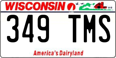 WI license plate 349TMS