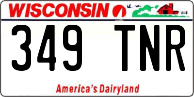 WI license plate 349TNR