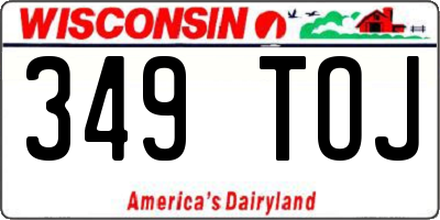 WI license plate 349TOJ