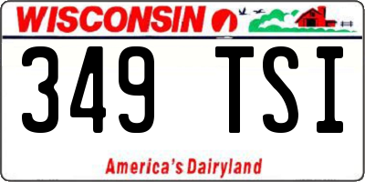 WI license plate 349TSI