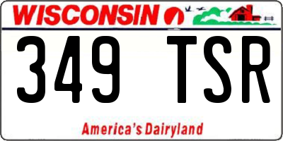 WI license plate 349TSR