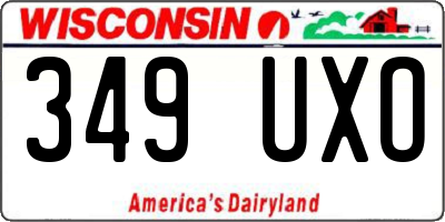 WI license plate 349UXO