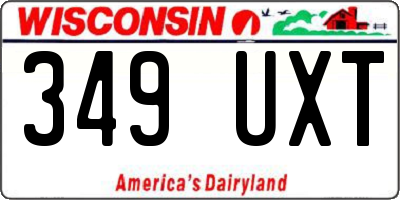 WI license plate 349UXT
