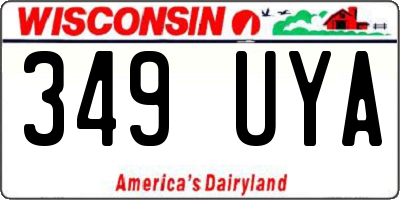 WI license plate 349UYA