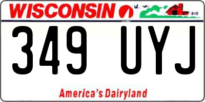 WI license plate 349UYJ