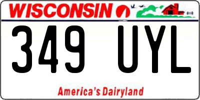 WI license plate 349UYL