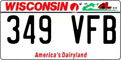 WI license plate 349VFB