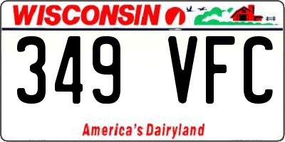 WI license plate 349VFC