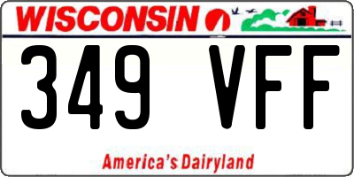 WI license plate 349VFF