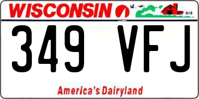 WI license plate 349VFJ