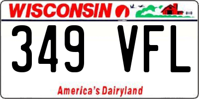 WI license plate 349VFL