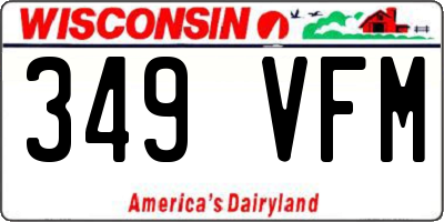 WI license plate 349VFM