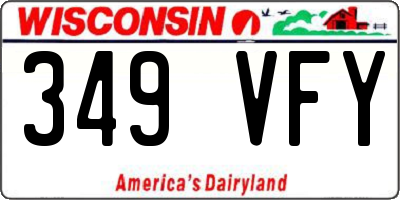 WI license plate 349VFY