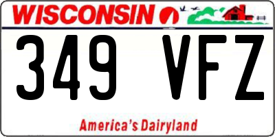 WI license plate 349VFZ