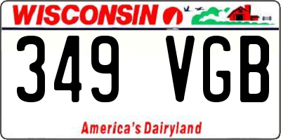 WI license plate 349VGB