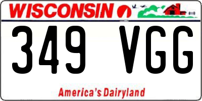 WI license plate 349VGG