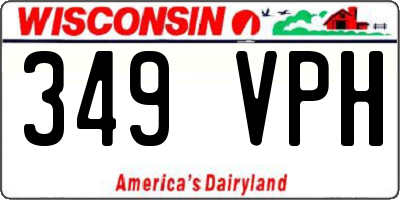 WI license plate 349VPH