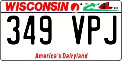 WI license plate 349VPJ