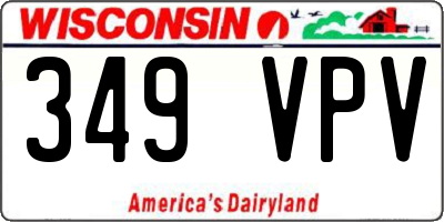 WI license plate 349VPV