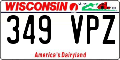 WI license plate 349VPZ