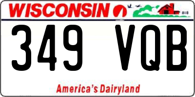 WI license plate 349VQB
