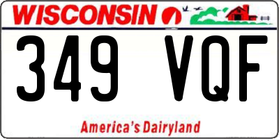 WI license plate 349VQF