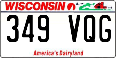 WI license plate 349VQG