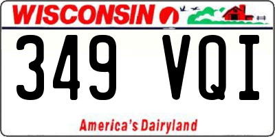 WI license plate 349VQI