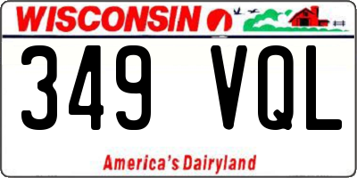 WI license plate 349VQL