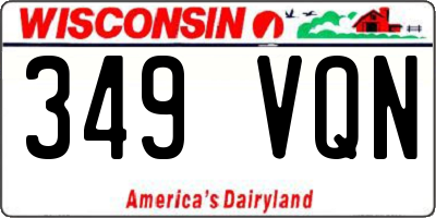 WI license plate 349VQN