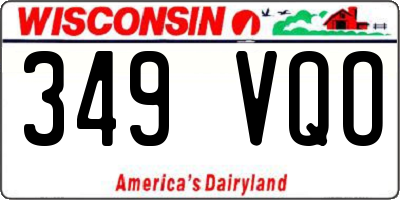 WI license plate 349VQO