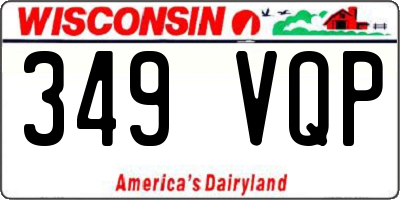 WI license plate 349VQP