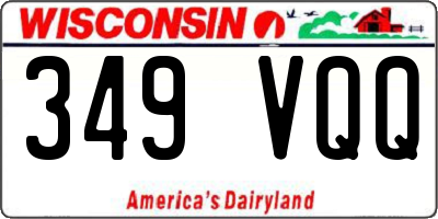 WI license plate 349VQQ