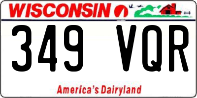 WI license plate 349VQR