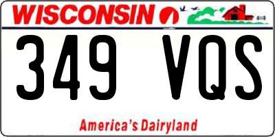 WI license plate 349VQS