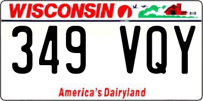 WI license plate 349VQY