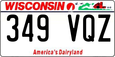 WI license plate 349VQZ
