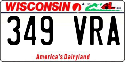 WI license plate 349VRA