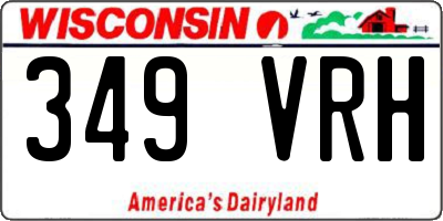 WI license plate 349VRH