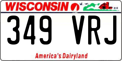 WI license plate 349VRJ