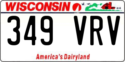 WI license plate 349VRV