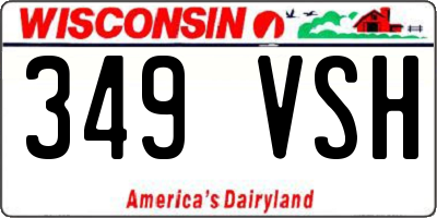 WI license plate 349VSH