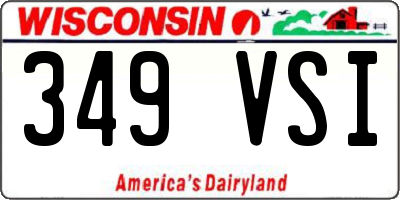 WI license plate 349VSI