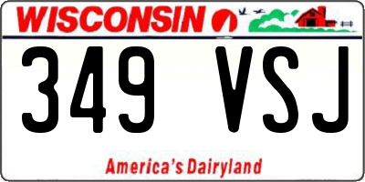 WI license plate 349VSJ