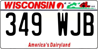 WI license plate 349WJB