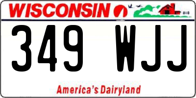 WI license plate 349WJJ