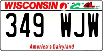 WI license plate 349WJW