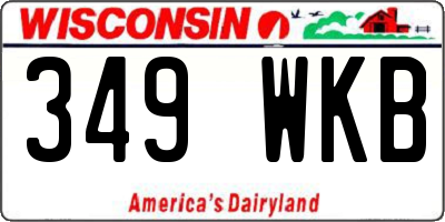 WI license plate 349WKB