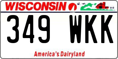 WI license plate 349WKK